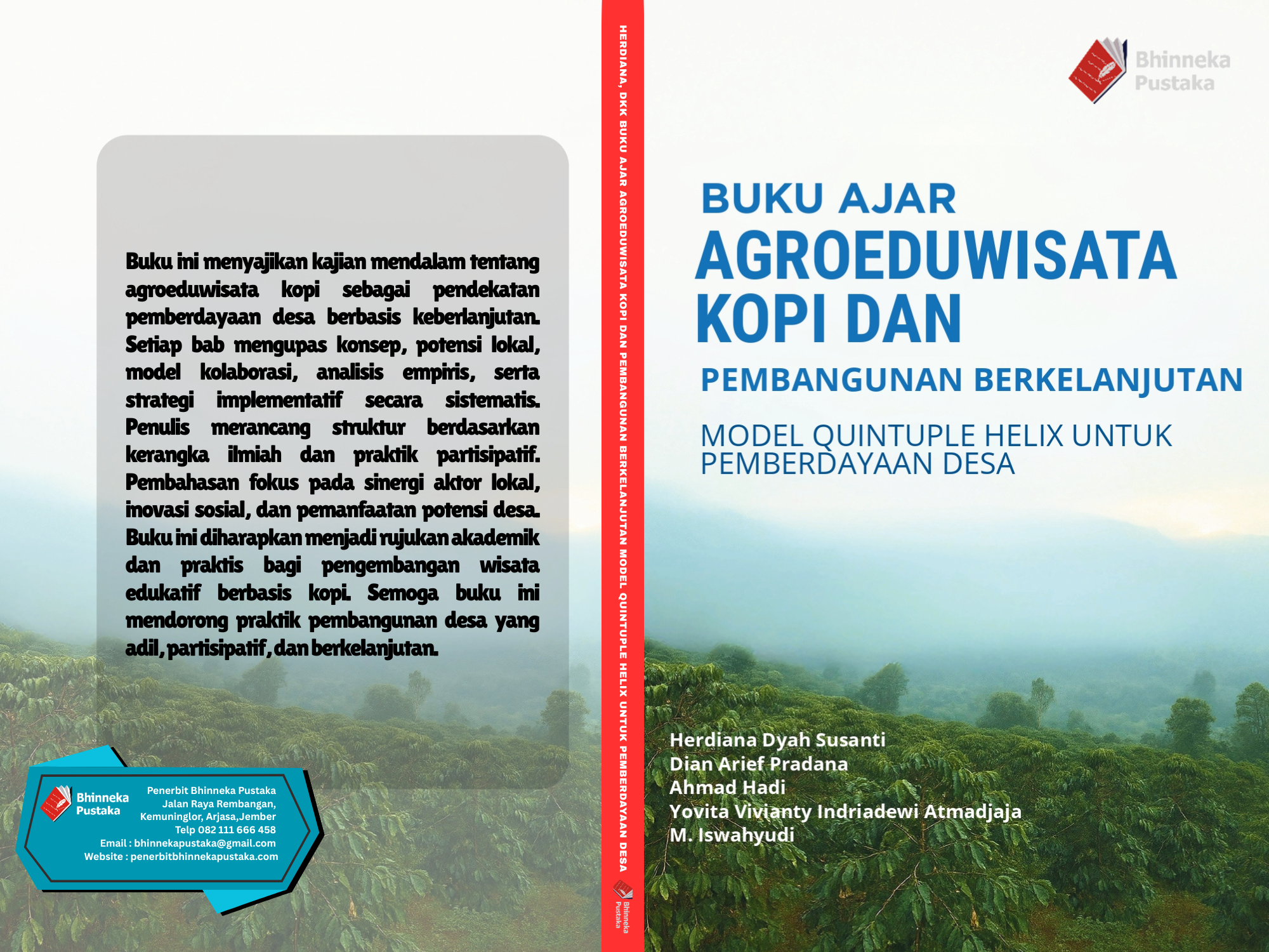 BUKU AJAR  AGROEDUWISATA KOPI DAN PEMBANGUNAN BERKELANJUTAN MODEL QUINTUPLE HELIX UNTUK PEMBERDAYAAN DESA