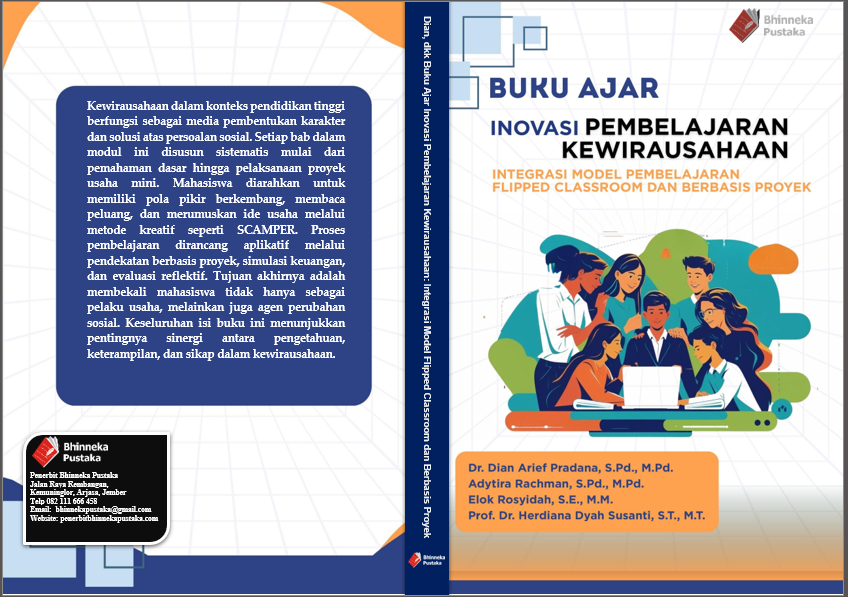 BUKU AJAR  INOVASI PEMBELAJARAN KEWIRAUSAHAAN INTEGRASI MODEL FLIPPED CLASSROOM DAN BERBASIS PROYEK